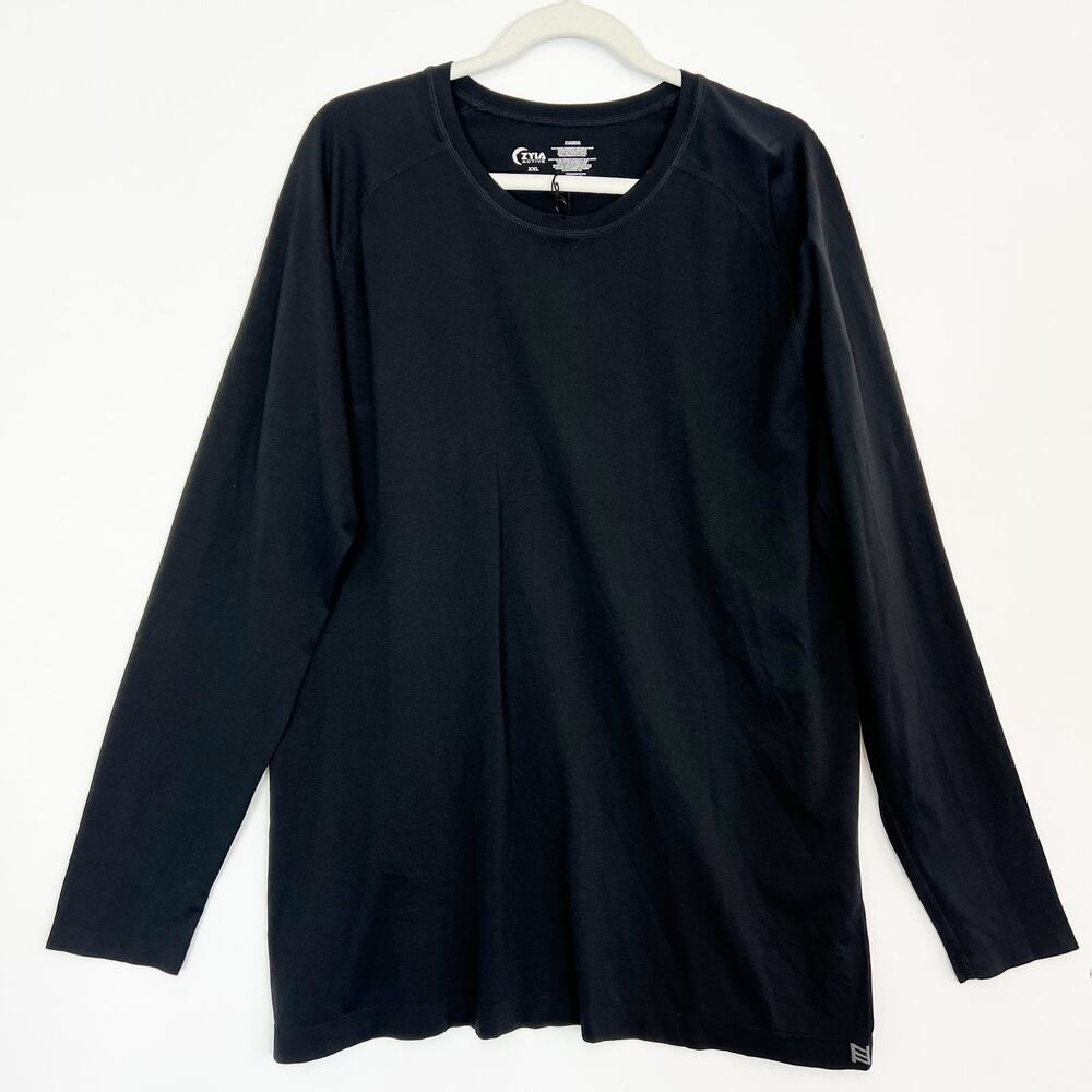 Zyia Active NWT Men's Black Copper Charged Long Sleeve Tee XXL